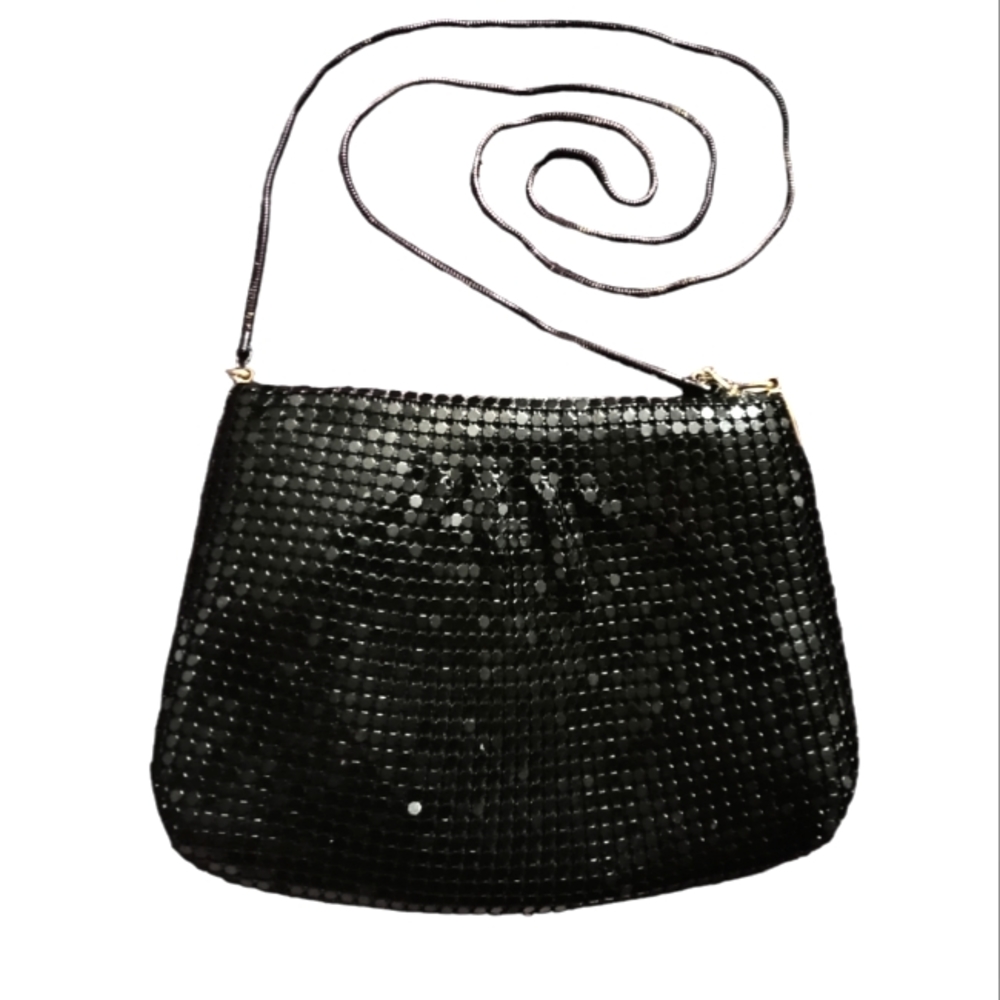 Vintage Black Metal Mesh Small shoulder Evening Purse